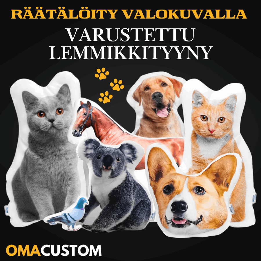Räätälöity 3D-lemmikkityyny - Pehmolelu - Henkilökohtaisesti muotoiltu tyyny
